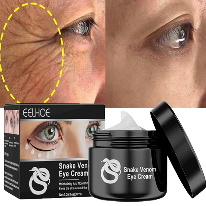 

Effective Snake Venom Eye Cream Anti Aging Wrinkle Essence Removes Eye Face Fine Lines Collagen Lift Firm Skin Care Product 30g