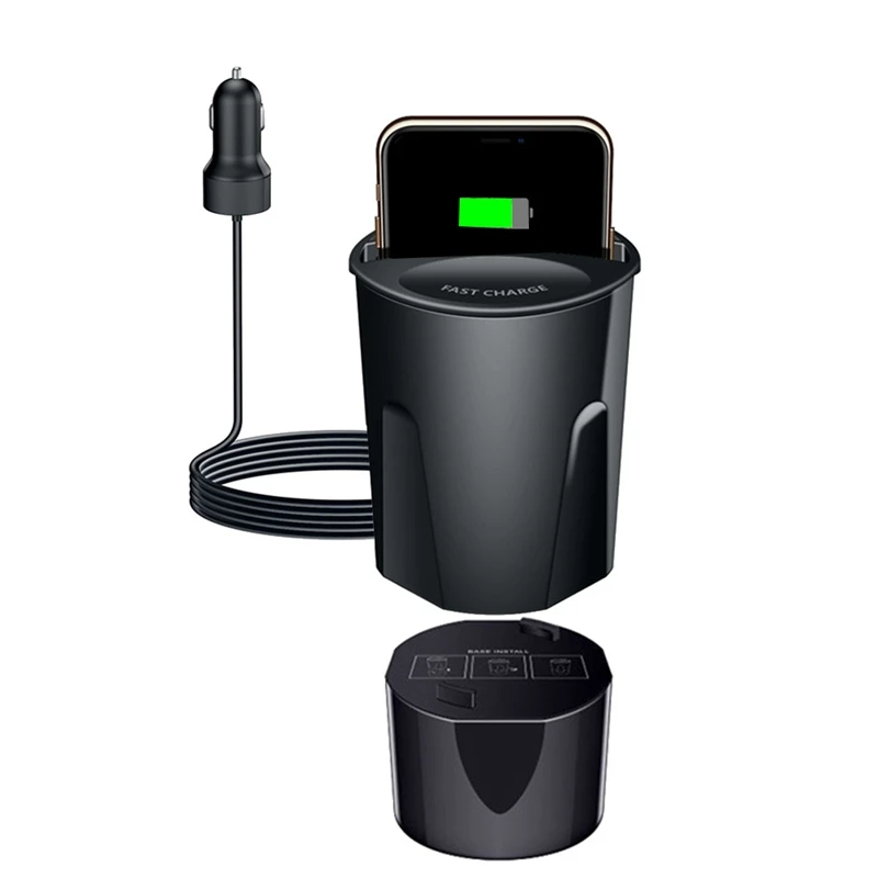 

Quality Fast Wireless Car Charger Cup For Samsung S10/S9/S8/Note10 10W Qi Wireless Charging Car Cup For Iphone 11Pro/Xs Max/Xr/8