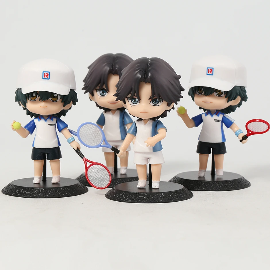 

4pcs 10cm Prince Of Tennis Ryoma Echizen Atobe Keigo Figure Toys PVC Cute Mini Model Decoration Dolls