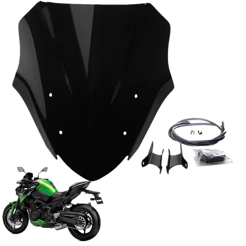 motocyklowe akcesoria sportowe turystyka szyba przednia Viser deflektor wizjera dla Kawasaki z900 2017 2018 2019 podwójna bańka