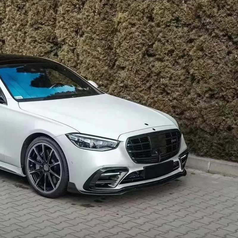 Спортивный передний бампер из углеродного волокна для Mercedes Benz S Class W223 2022 диффузор