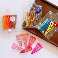 south koreas new color system with geometric triangle large 7cm 6 sets of hair clips for childrens fashion hair accessories