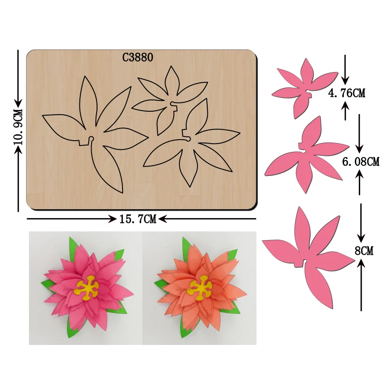 Новые свадебные цветы деревянные штампы для скрапбукинга C3880