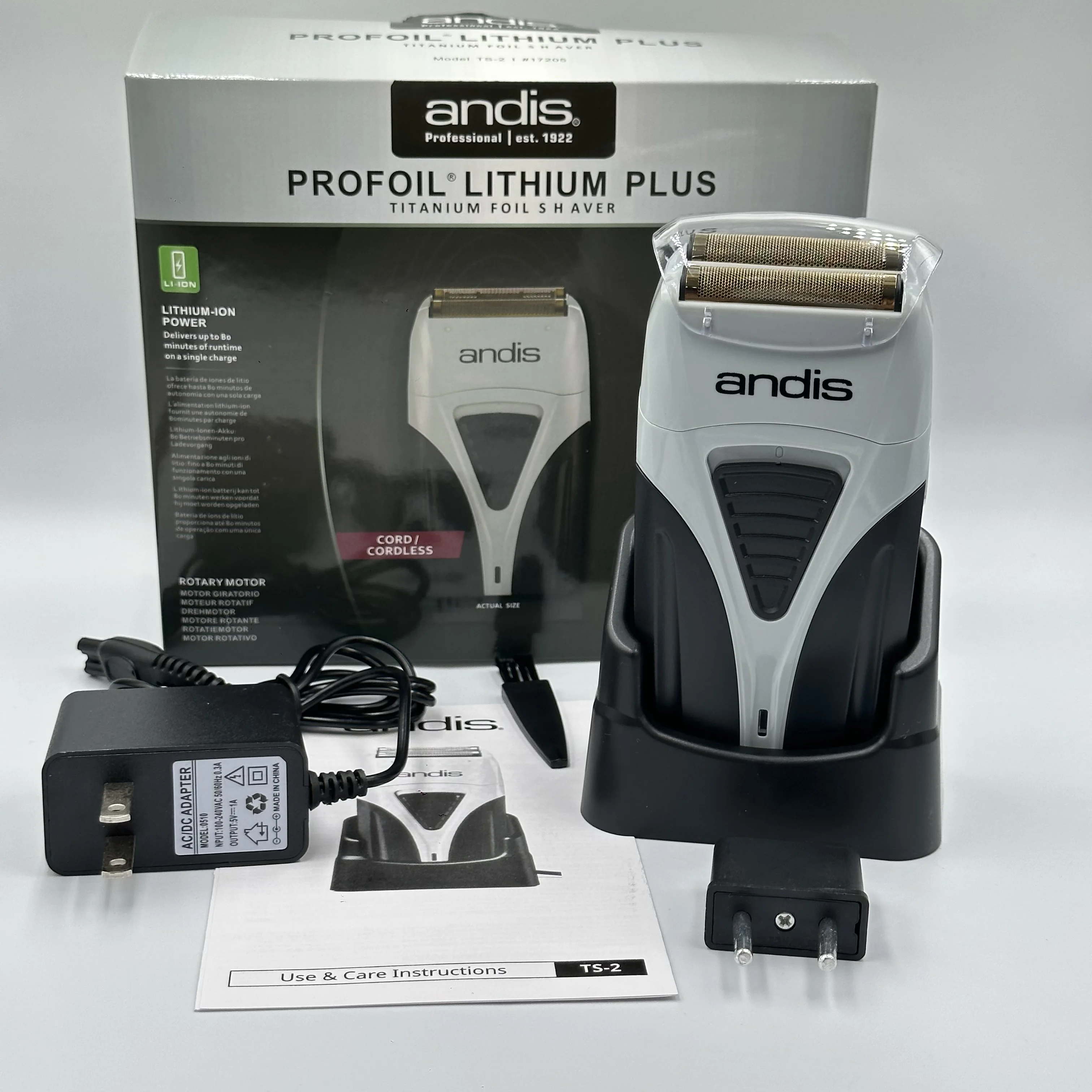 ANDIS Profoil Lithium Plus 17205 Парикмахерская электробритва для чистки волос мужчин Бритва