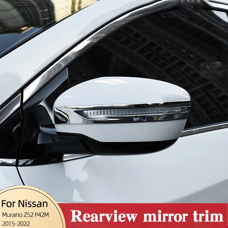 

Car Rearview Mirror Trim For Nissan Murano Z52 P42M 2015-2022 ABS Anti Collision Anti-Rub Strips Protector Accessories