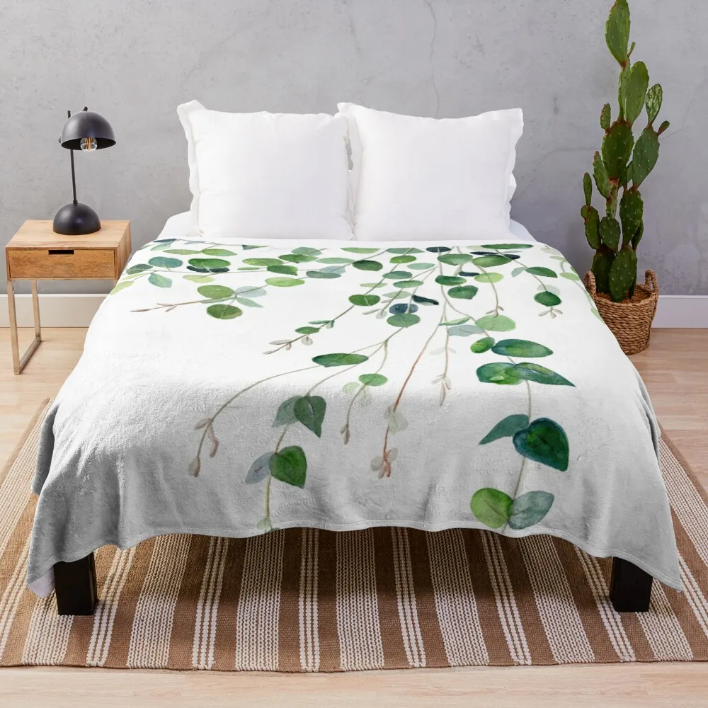 

Эвкалипт акварельный плед одеяло гигантское диванное одеяло с мехом