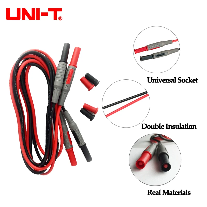 

UNI-T UT-L06 Dual Head Connecting Wire Double Insulated Banana Plug with Security Mask and Normal Diameter Multi Occasion Use