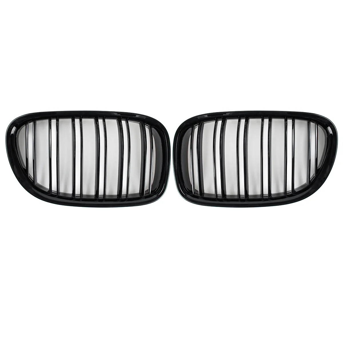 

Глянцевая черная автомобильная передняя решетка для почек с двумя планками для BMW 7 серии F01 F02 F03 F04 2009-2015, передняя решетка, решетка капота