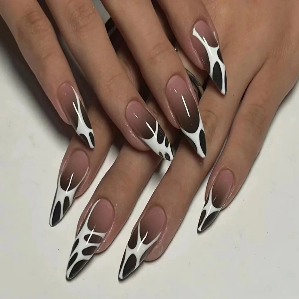 Съемные накладные ногти балерины на День святого Валентина гроб миндаль носимый