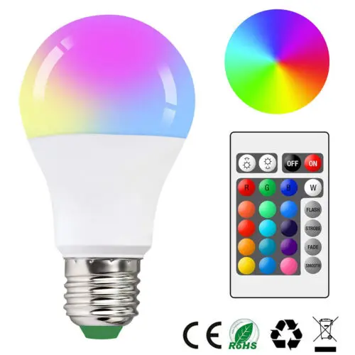 

Светодиодная RGB-лампа E27, 220 В переменного тока, 7 Вт, 10 Вт