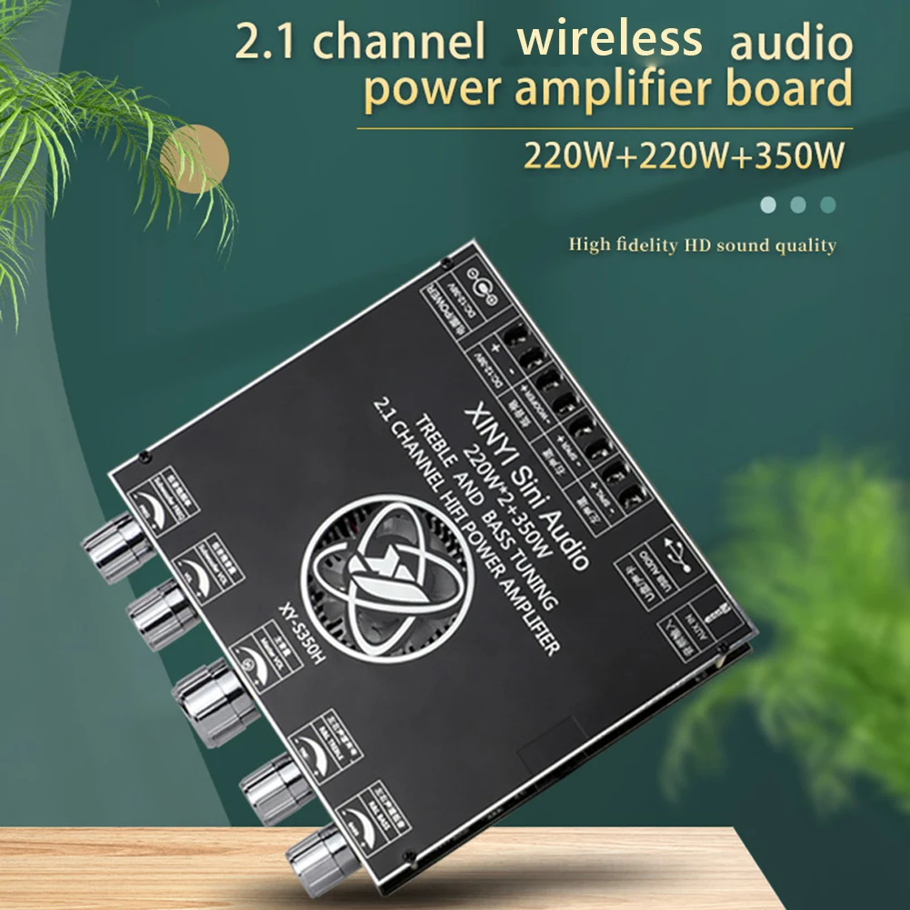 Фото Модуль платы усилителя мощности S350H TPA3251 2 1 каналов Bluetooth высокий бас сабвуфер 220