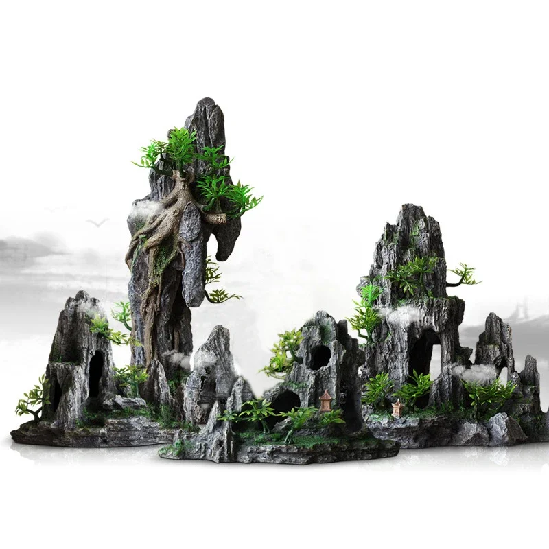 

Aquarium Accessories Decoration Chinese Rockery Water Grass Stone Decoration Fish Accessory Aquarium for Fish Tank Accessorie