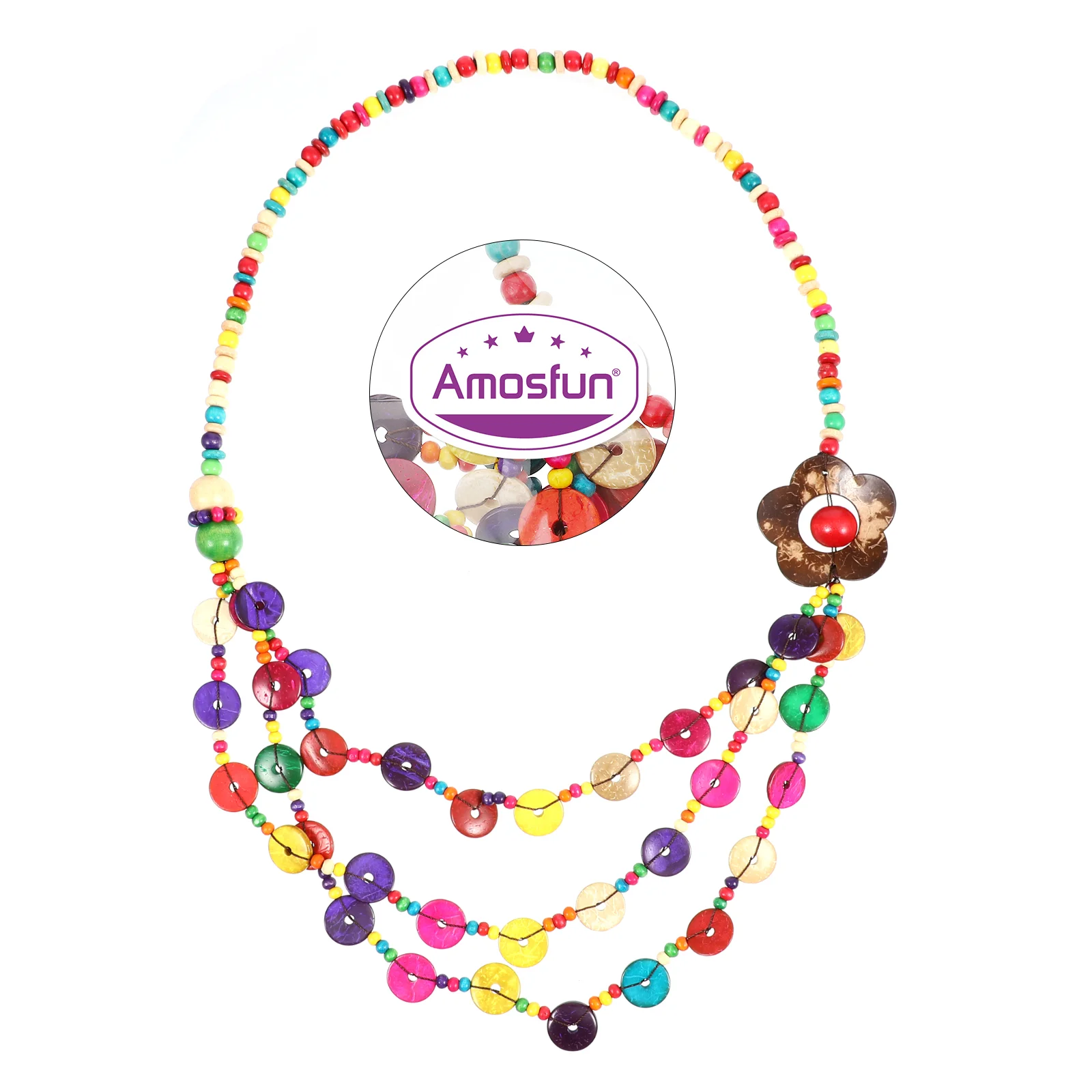 Многослойное ожерелье для женщин и девочек ювелирные изделия из ракушек