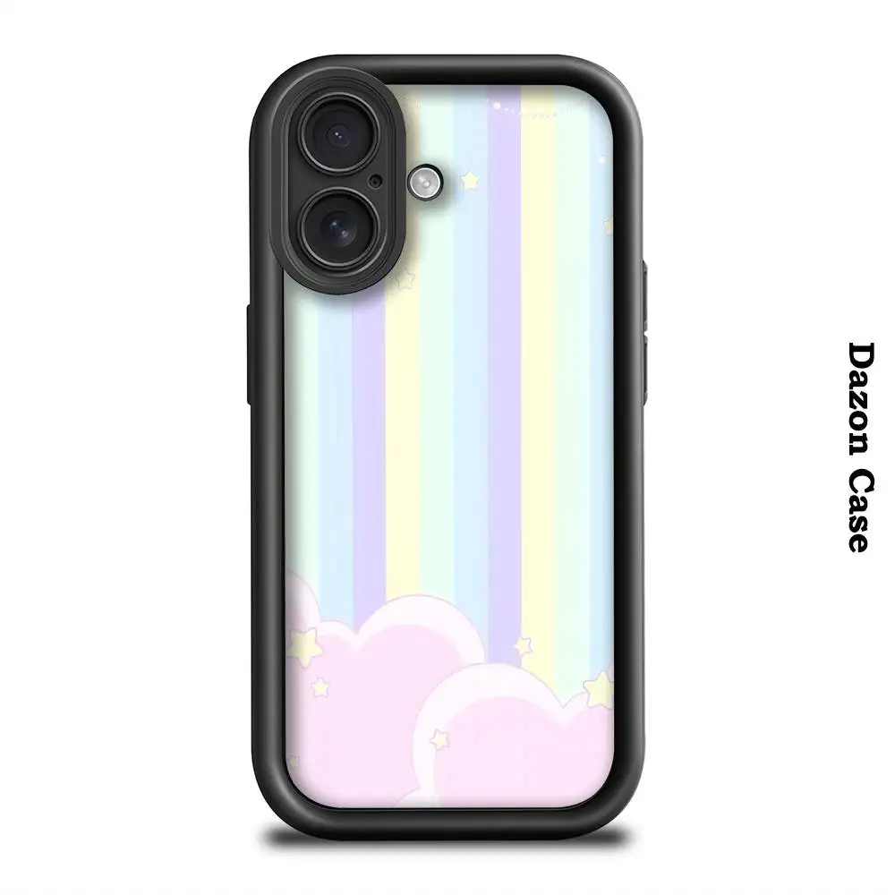 Фото Чехол для телефона Dreamy Cloud & Star Stripes для iPhone 17 16 15 14 13 12 11 Pro Plus Max, мягкий ТПУ, с защитой объектива, мягкий чехол №1