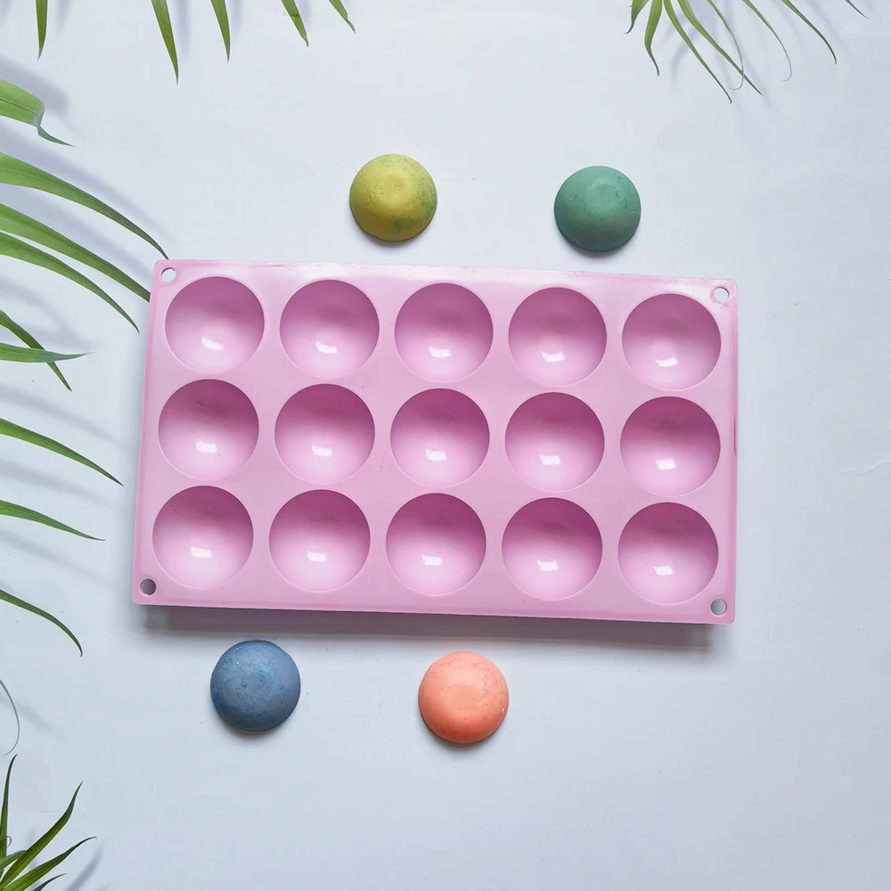 

15 holes Ball Round Half Sphere Silicone Molds DIY Baking Pudding Mousse Chocolate Cake Ice Mold Kitchen Accessories Tools