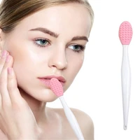 6 colors silicone multifunction wash face exfoliating blackhead cleansing brush lip brush clean pores professional beauty tools