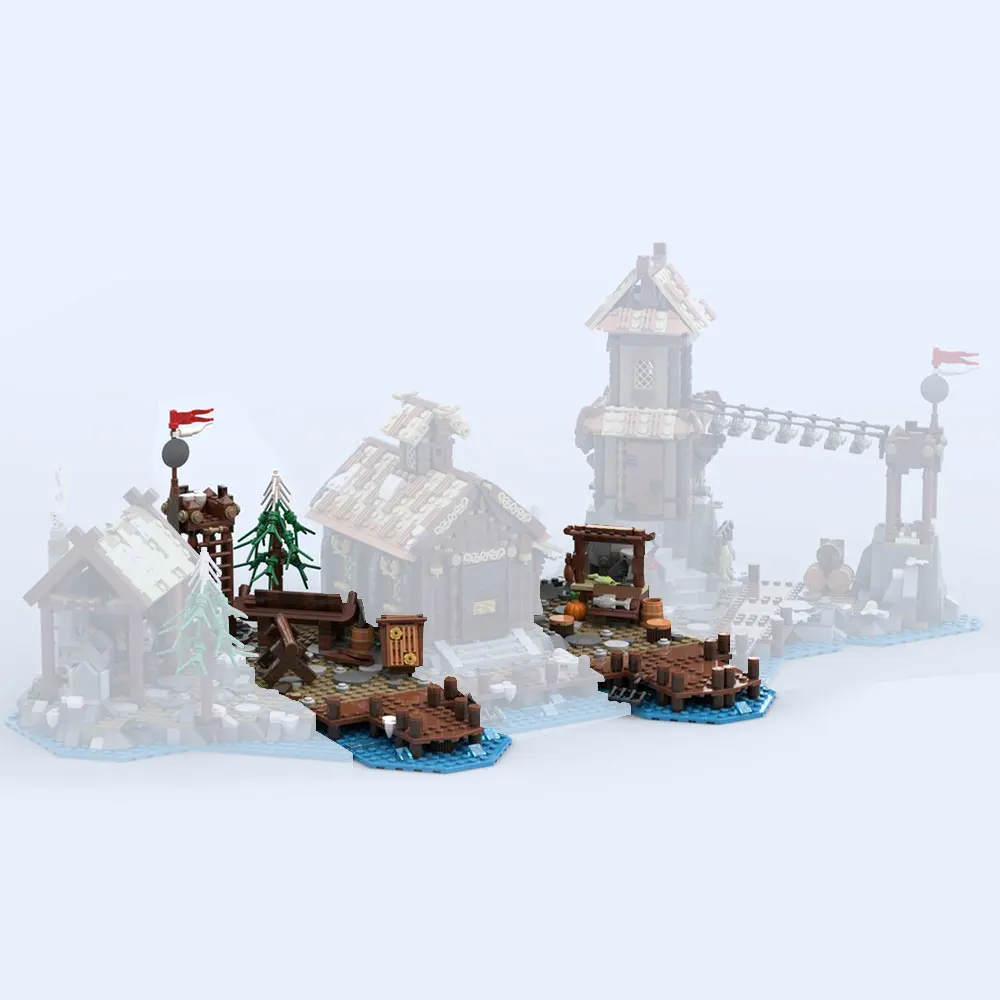 BuildMoc MOC-162291 Викинги Банкетный зал 584 деталей