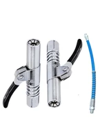 3pcs gear lock clamp grease nozzle gear type grease coupler no leakage oil injectionlockable grease gun accessories