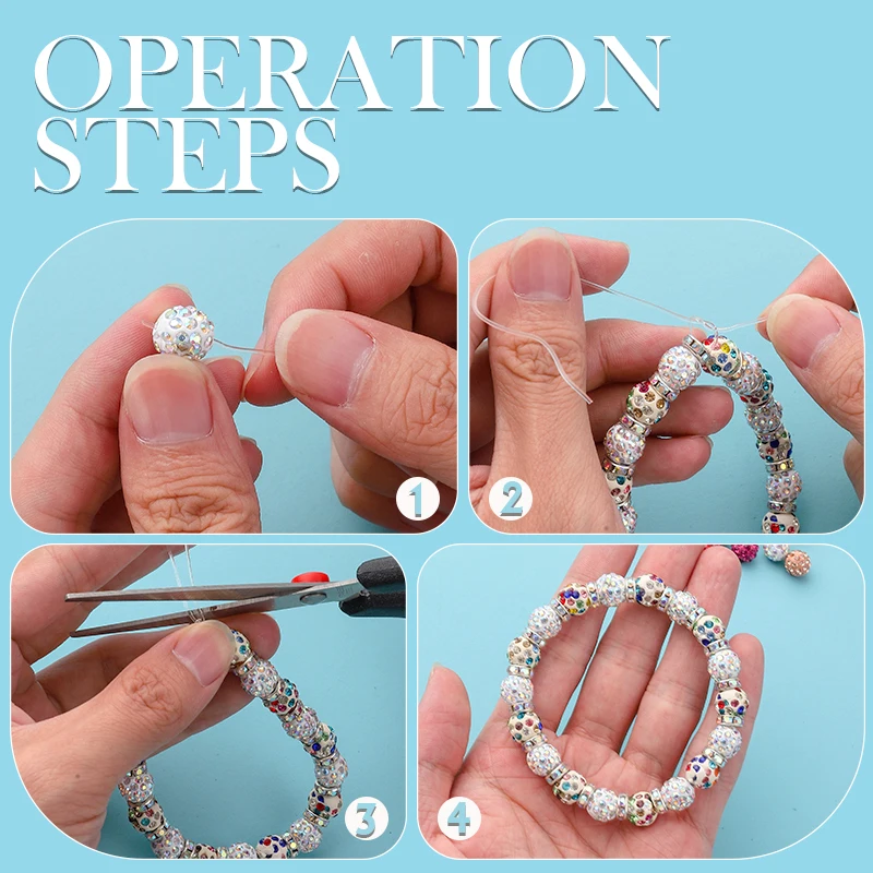 24 Цвета Бусины Со Стразами 8/10 Мм Круглые Хрустальные Блестящие Для