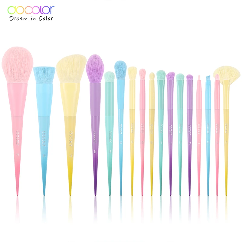

Docolor 17PCS Dreaming Makeup Brushes Set Powder EyeShadow Blending Eyeliner Eyelash Eyebrow Make up Beauty Cosmestic Brushes