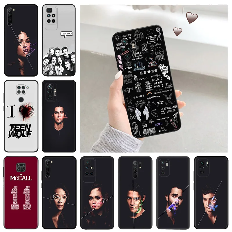 

Black Anti-Drop Phone Case For Xiaomi Redmi Note 9T 8T 9C 9A 9i 8 8A 7A 9S 9 Pro 7 K40 K40S 6 6A Teen Wolf Dylan O'Brien Cover