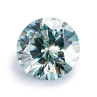 blue round moissanite diamond vvs d ef g h color