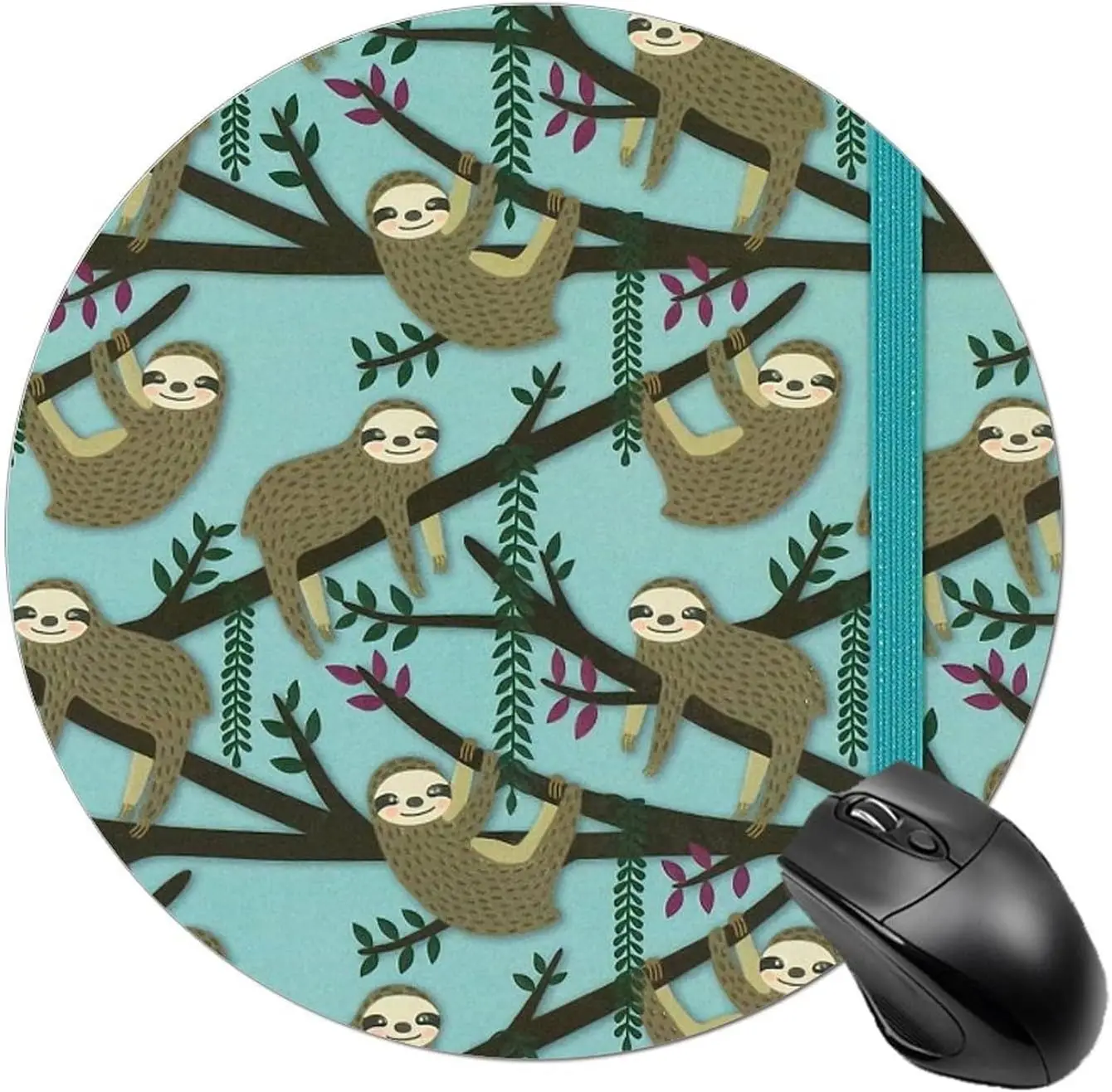 

Animal Sloth Round Mouse Pad Cute MousePads Non-Slip Mouse Mat for Home Office Laptop Computer Gaming 7.9 inch × 7.9 inch
