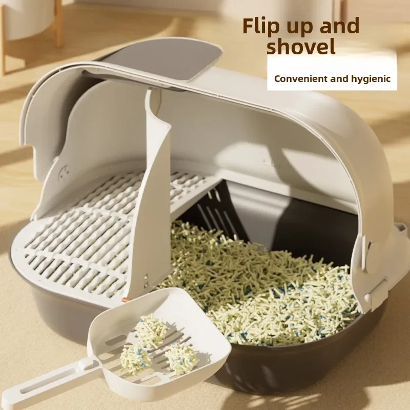 Ящик для кошачьего туалета полностью закрытый коридорный стиль большой лоток