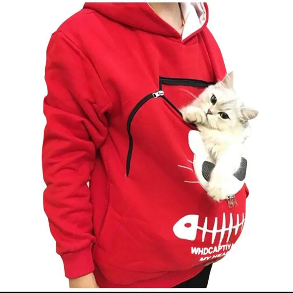 

Sweatshirt Cat Lovers Hoodie Kangaroo Dog Pet Paw Dropshipping Pullovers Cuddle Pouch Sweatshirt Pocket Animal Ear Hooded Plus