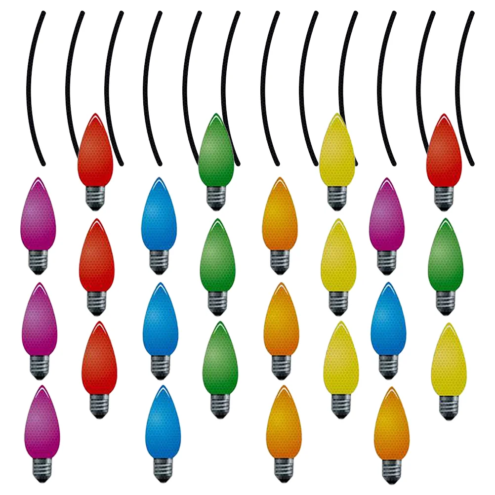 

Bulb Magnetic Stickers Car Garden Wall Magnet Decor Reflective Car Magnetic Stickers