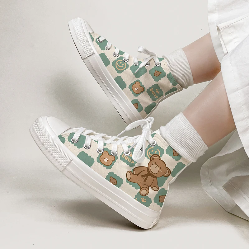 Женские кроссовки на плоской подошве Amy and Michael парусиновые с высоким берцем и