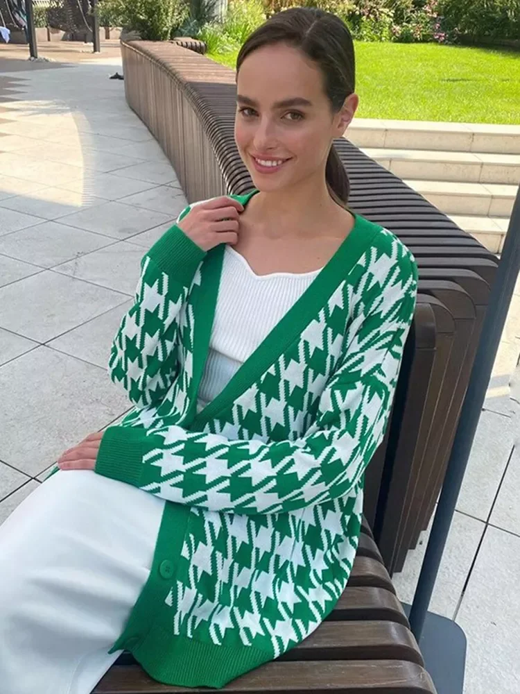 

Knitted Oversized Cardigan Sweater 2022 Autumn Winter Vintage Sweater Jumper Casual Cardigan Women Coats