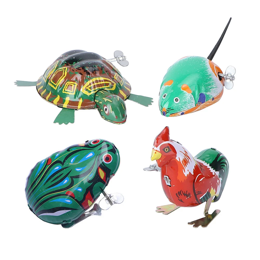 

Toys Wind Up Toy Clockwork Animal Kids Jumping Metal Walking Frogs Tin Turtle Party Frog Vintage Animals Filler Cochain Stuffers