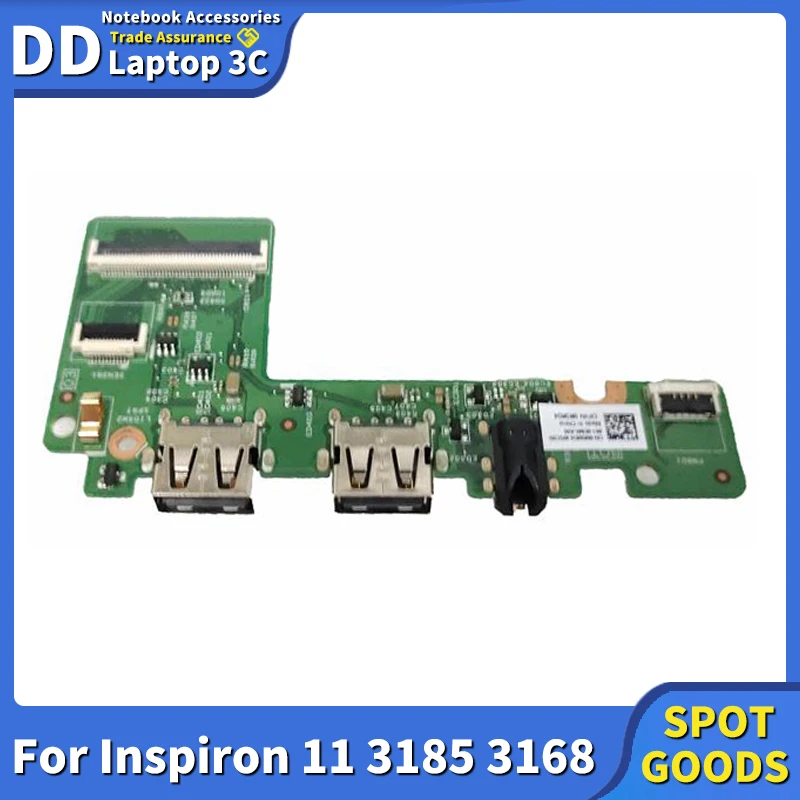 New Laptop USB Board Original For Dell Inspiron 11 3185 3168 0M5MD4 Dual USB Audio Jack Port Notebook Accessories Parts