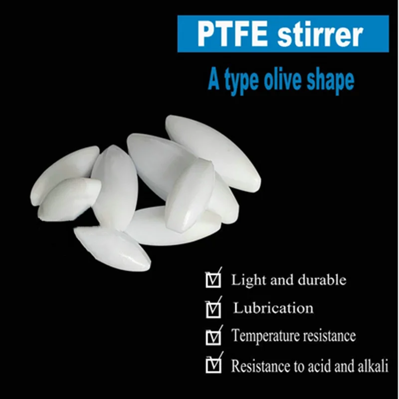 

5Pcs/10Pcs Lab Magnetic Stir BarType-A PTFE Rotor Olive Shape Magnet Stirrer Laboratory Supplies