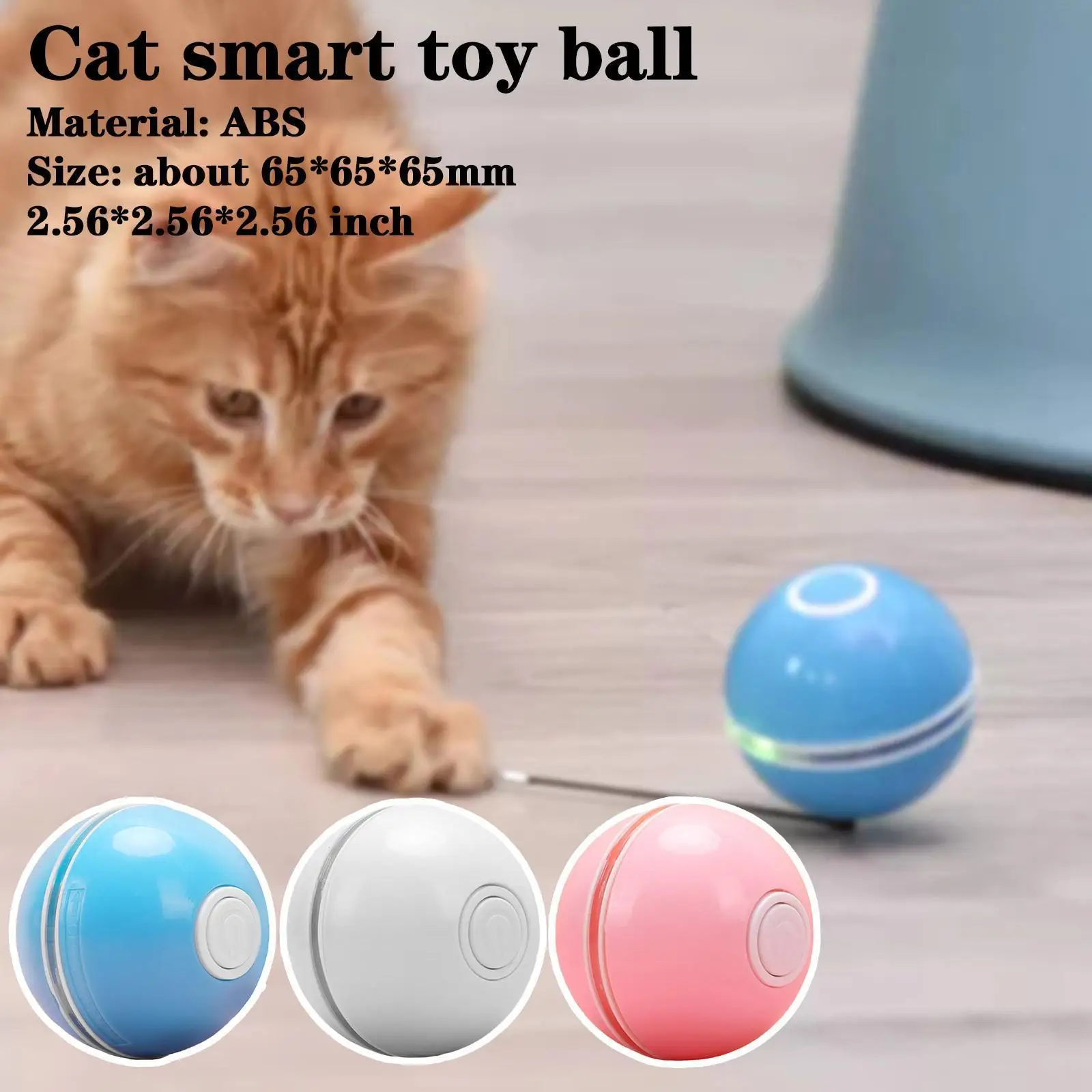 

Интерактивный шарик с перьями, игрушка для S, со светодиодсветильник кой, заряжаемый от Usb, самовращающаяся игрушка для котят, аксессуары для...