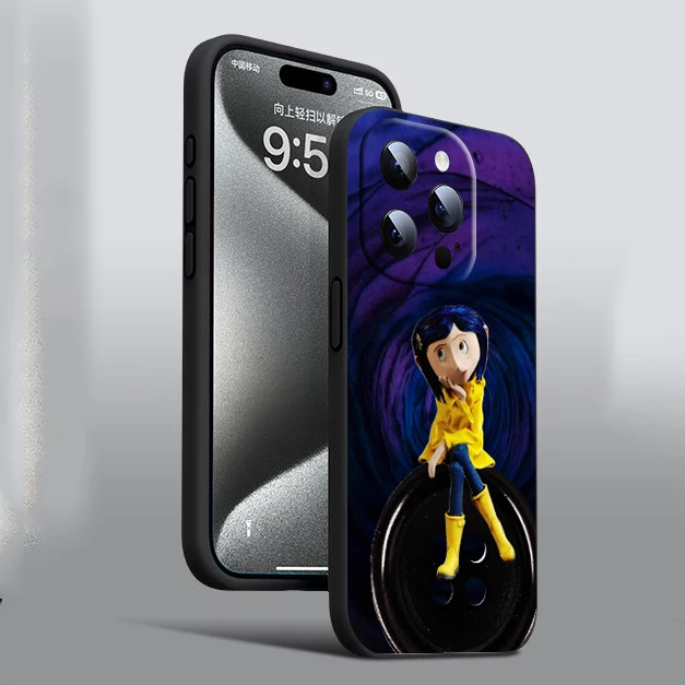 Мягкий силиконовый чехол X9 Coraline Fondo для iPhone 15 16 Pro Max Plus