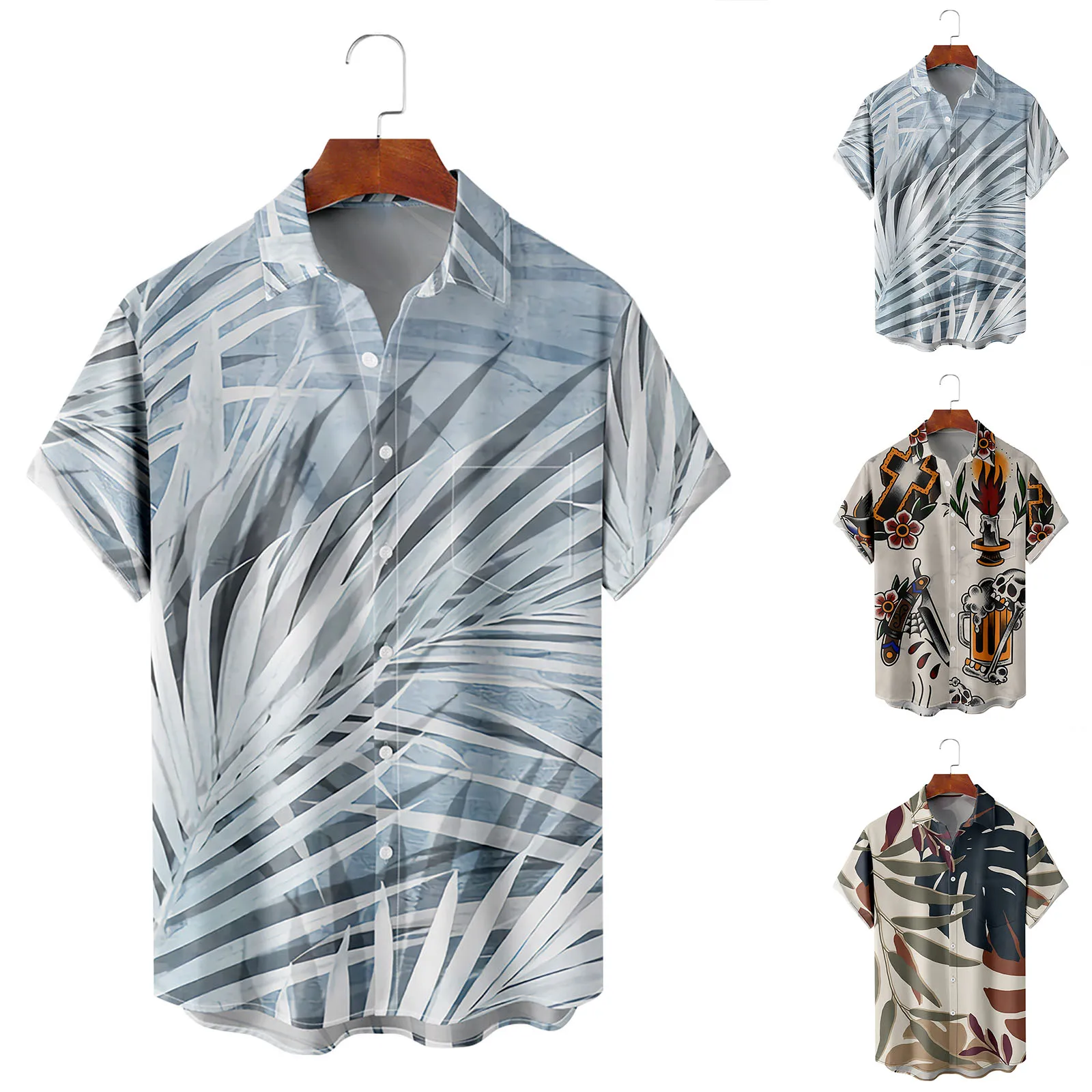 

2023 3D Print Painting Floral Hawaiian Shirt Men Women Turn Down Collar Vintage Street Men's Shirts Flower Loose