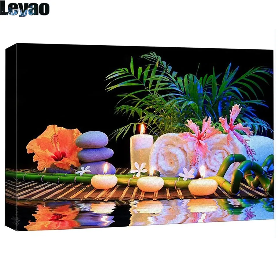 5D Алмазная мозаика сделай сам дзен спа полный круг квадратная картина алмазная