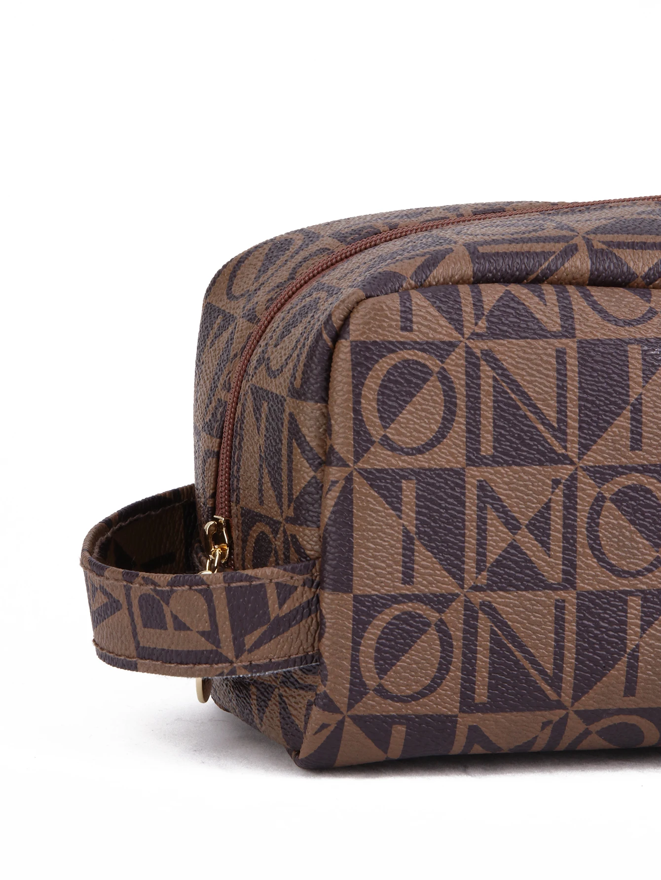 1 шт. вместительная Роскошная косметичка в стиле ретро с буквенным узором и