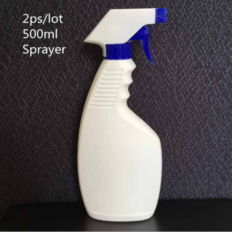 

Free ship 2ps 500ml Big Empty High Quality White Flat Wash Cleanser Kitchen Mist Sprayer Refillable Bottle With Mist Sprayer