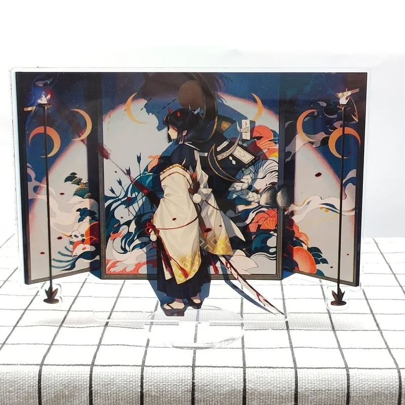 

Аниме брелок для ключей для мужчин и женщин Onmyoji подставка для украшения стола Tenkenjinshin Oniki акриловая подставка коллекция Orna Мужские аксессуа...