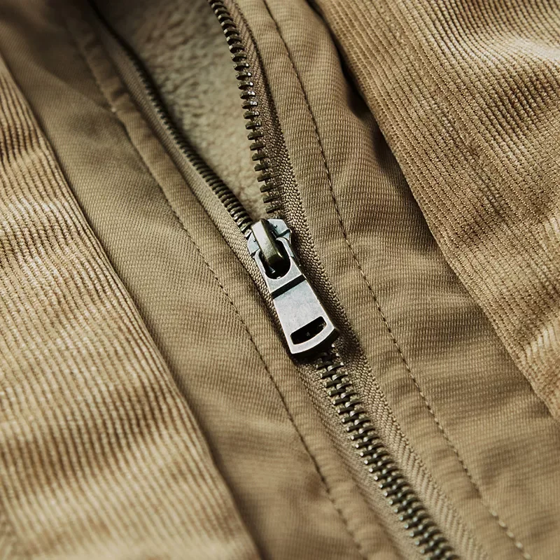 Jackets Man Hooded Casual Muti-pocket Outdoor Removable Snow Coats Thicken Men's Winter Fleece Warm Cotton-Padded Parka