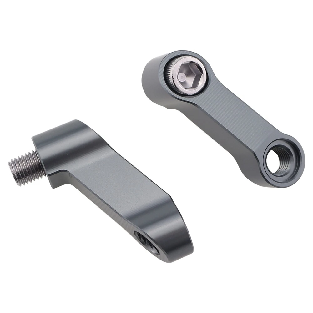 

Mirror Riser Extenders Spacers Extension Adapter for Tenere 700 XTZ 700 XSR 155 700 900 MT-25 MT-03 MT-07(Gray)