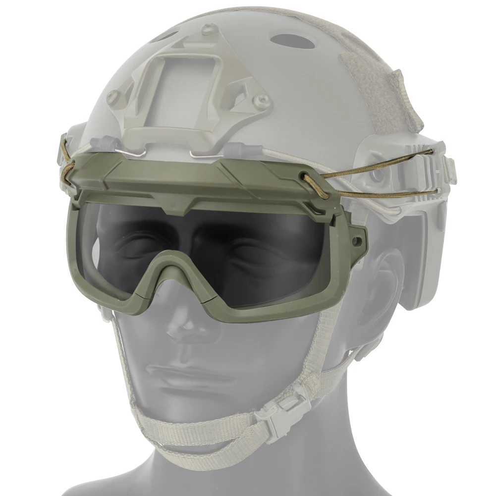 

Tactical Paintball Goggles Windproof Anti Fog for Outdoor CS Wargame Hiking Protection Goggles Fits for Tactical Helmet
