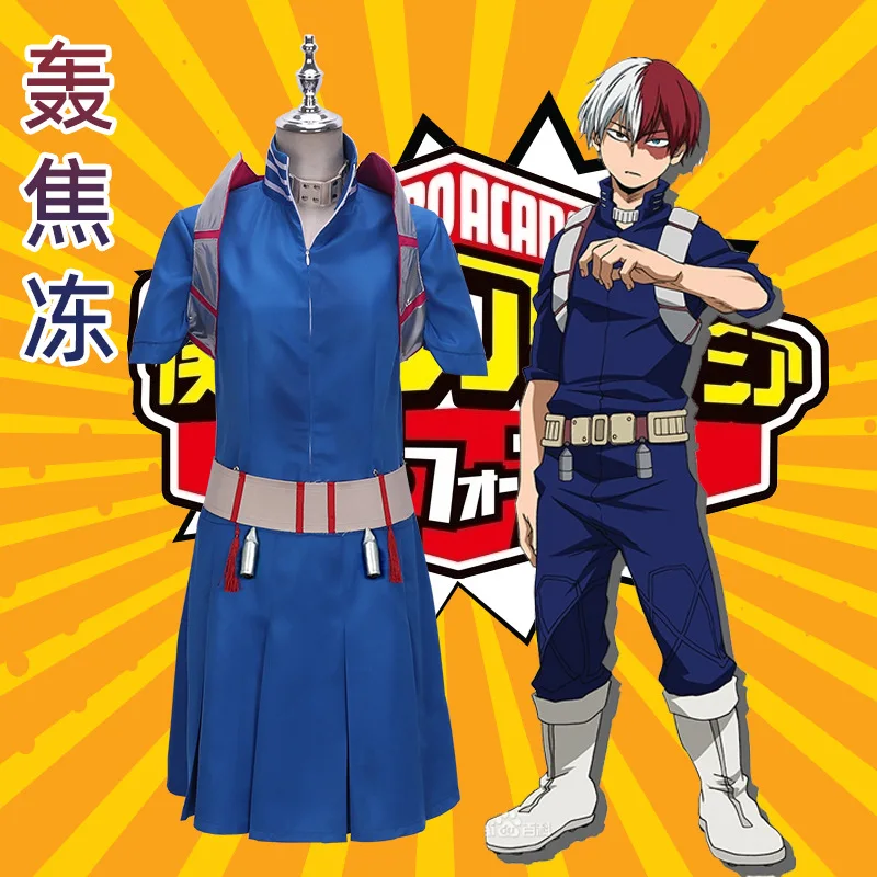 

Anime My Hero Academia Todoroki Shoto Boku No Hero Cosplay Dress Academia Blue Battle Uniform Christmas Carnival Costume