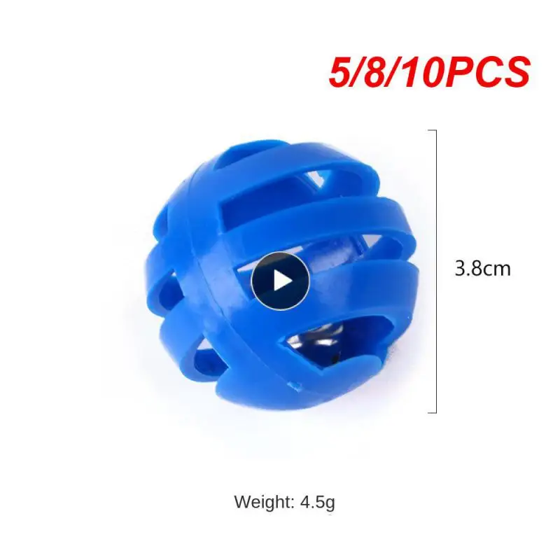 

5/8/10PCS Tasteless Interactive Cat Bell Toy Beautiful Random Color Ball Environmental Friendly Low-voltage Bell Ball Hollow Out