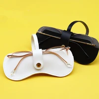 portable hanging glasses bag soft pu leather anti compression sunglasses case eyewear case storage box