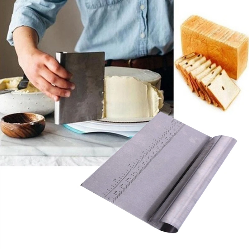 Скребок для теста пиццы из нержавеющей стали кухонный скребок выпечки