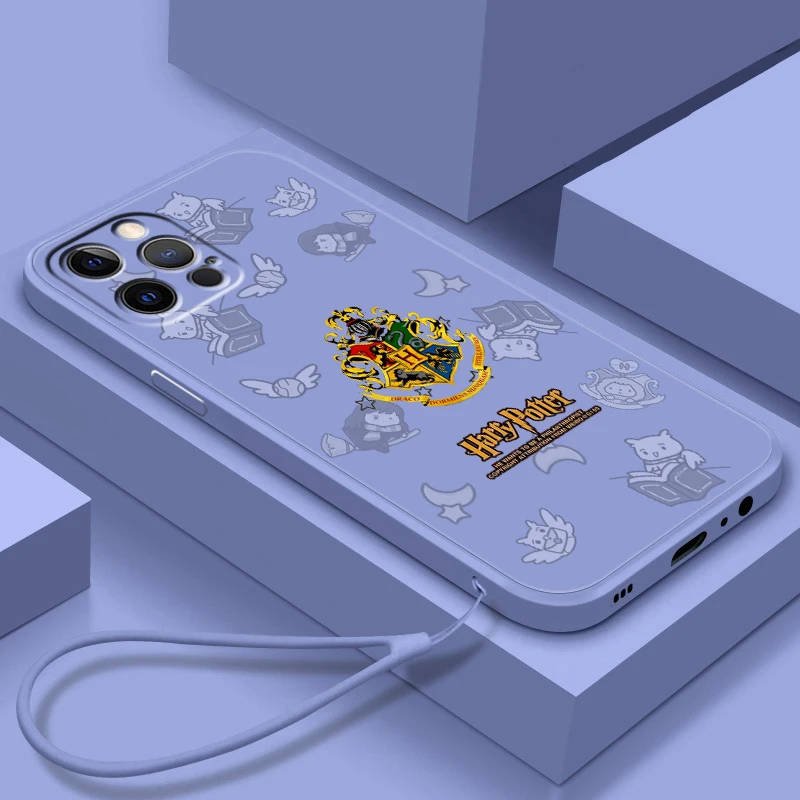 

Logo Potters Wand Harries Art Phone Case For Apple iPhone 14 13 12 Mini 11 XS Pro Max X XR 8 7 6 Plus SE Soft Liquid Rope Cover